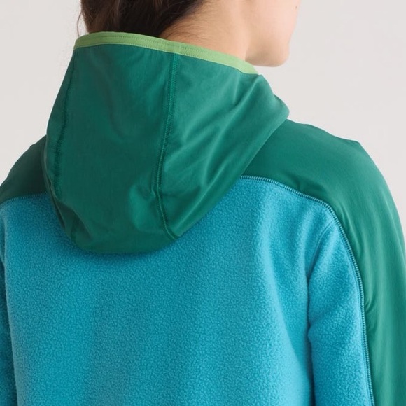 NEW Women’s Cotopaxi Abrazo Fleece Hooded Full-Zip Jacket in Greenery & Poolside - Picture 6 of 9